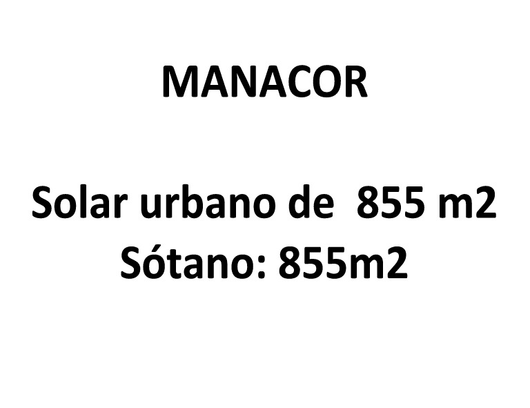 Venta Solar urbano Manacor (Mallorca)