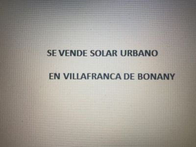 Compra Venta Solar urbano en Vilafranca de Bonany