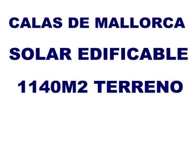 Venta Solar urbano Calas de Mallorca